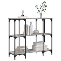 Tavolino Consolle Grigio Sonoma 102x35x90 cm Legno Multistrato 834148
