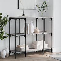 Tavolino Consolle Grigio Sonoma 102x35x90 cm Legno Multistrato 834148