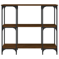 Tavolino Consolle Rovere Marrone 102x35x90 cm Legno Multistrato