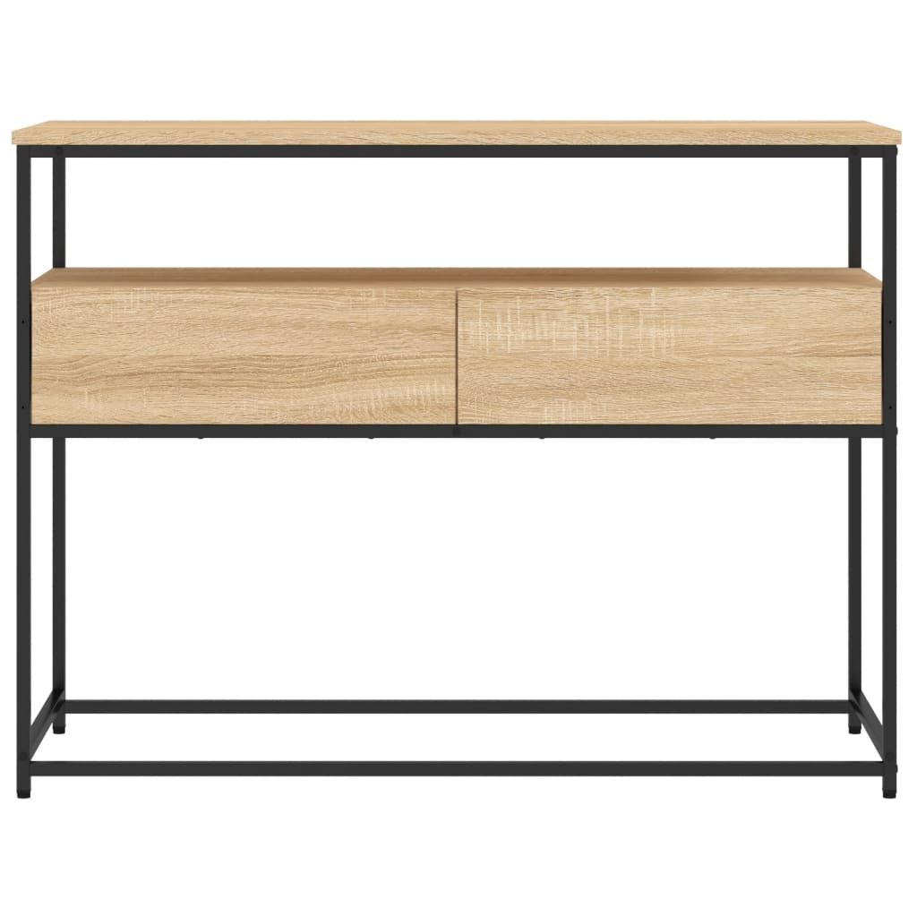 Tavolino Consolle-Tavolino da soggiorno-Tavolino da Salotto Rovere Sonoma 100x40x75 cm Legno Multistrato