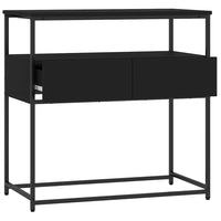 Tavolino Consolle Nero 75x40x75 cm in Legno Multistrato 834155