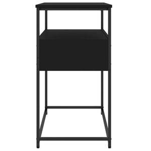 Tavolino Consolle-Tavolino da soggiorno-Tavolo Nero 75x40x75 cm in Legno Multistrato