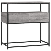 Tavolino Consolle Grigio Sonoma 75x40x75 cm Legno Multistrato 834158