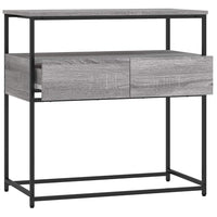 Tavolino Consolle-Tavolino da soggiorno-Tavolo Grigio Sonoma 75x40x75 cm Legno Multistrato