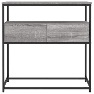 Tavolino Consolle-Tavolino da soggiorno-Tavolo Grigio Sonoma 75x40x75 cm Legno Multistrato
