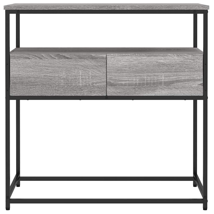 Tavolino Consolle-Tavolino da soggiorno-Tavolo Grigio Sonoma 75x40x75 cm Legno Multistrato