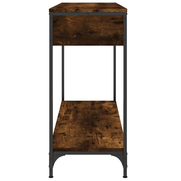 Tavolino Consolle-Tavolino da soggiorno-Tavolo Rovere Fumo 100x34,5x75cm Legno Multistrato 443023