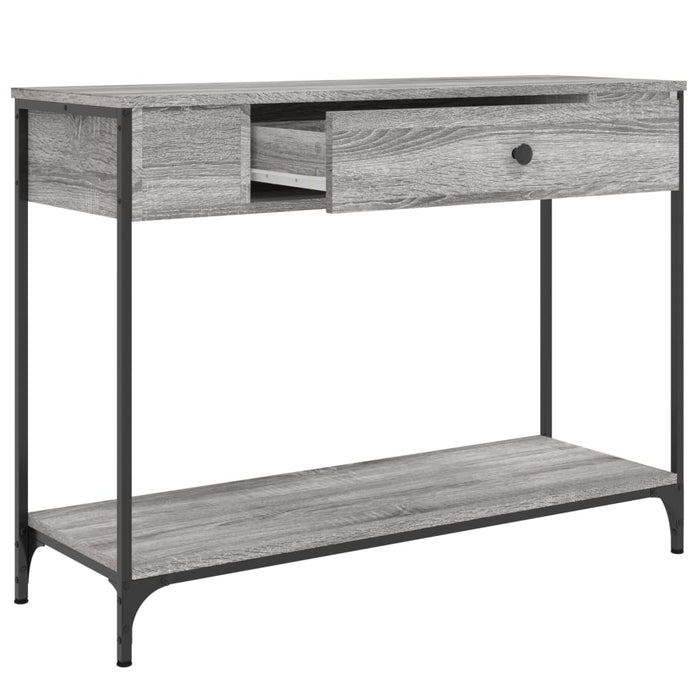 Tavolino Consolle-Tavolino da soggiorno-Tavolo Grigio Sonoma 100x34,5x75cm Legno Multistrato 132989