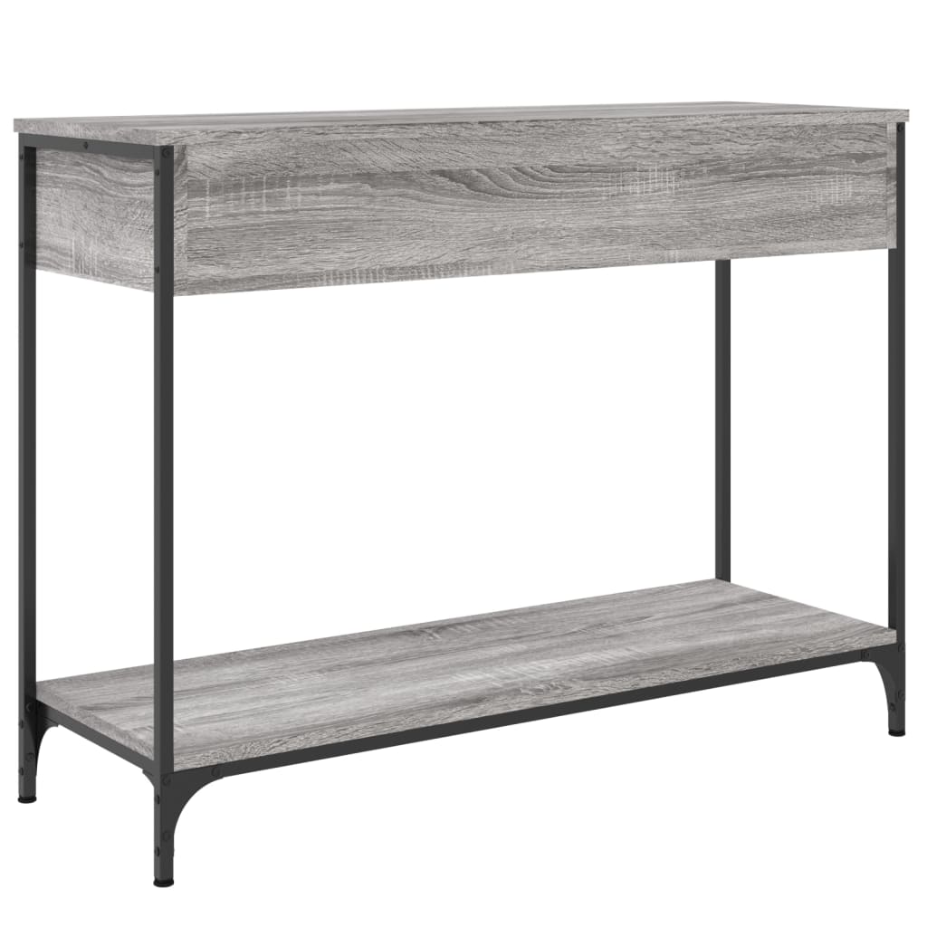 Tavolino Consolle-Tavolino da soggiorno-Tavolo Grigio Sonoma 100x34,5x75cm Legno Multistrato 132989