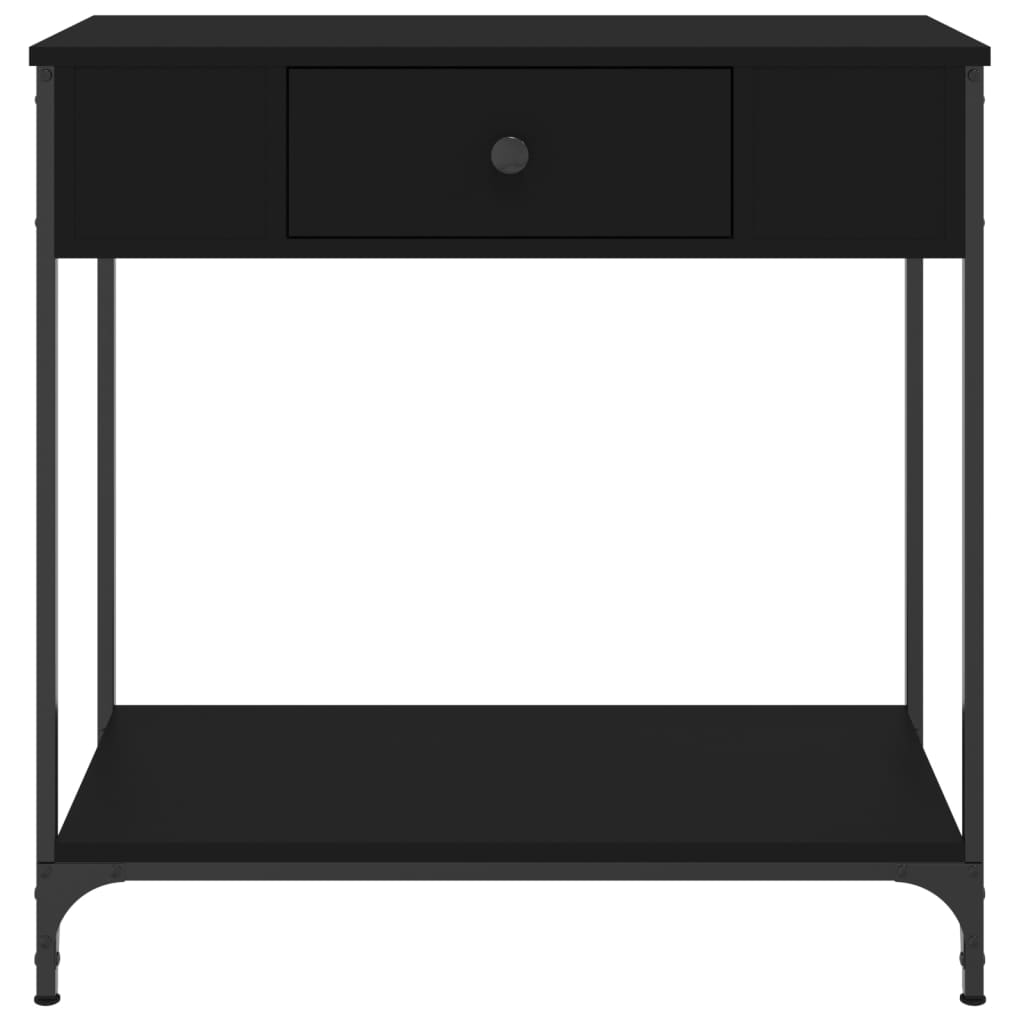 Tavolino Consolle-Tavolino da soggiorno-Tavolo Nero 75x34,5x75 cm in Legno Multistrato 806218