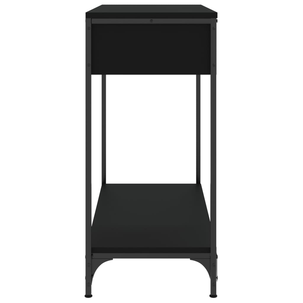 Tavolino Consolle Nero 75x34,5x75 cm in Legno Multistrato 834165