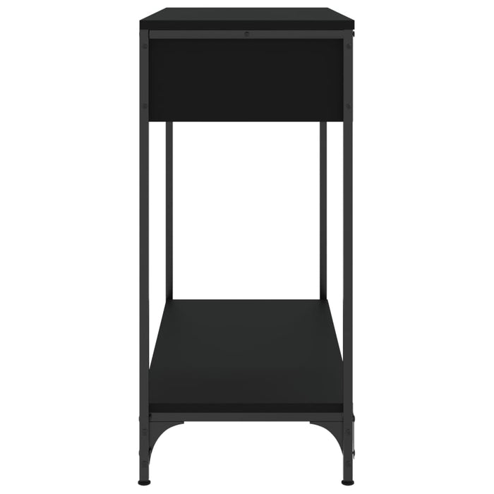 Tavolino Consolle Nero 75x34,5x75 cm in Legno Multistrato 834165