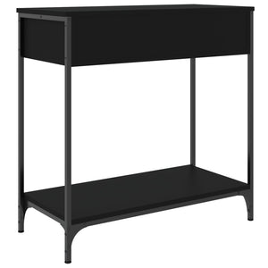Tavolino Consolle Nero 75x34,5x75 cm in Legno Multistrato 834165