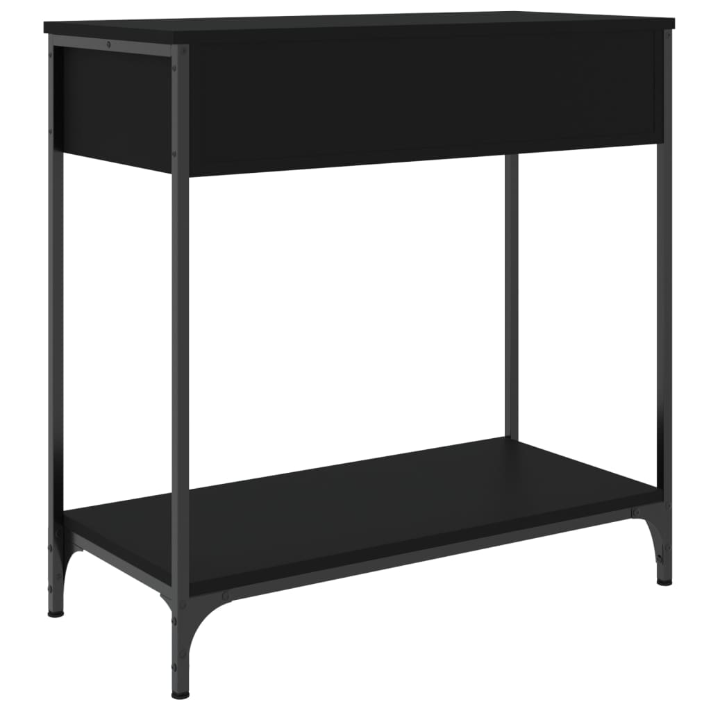Tavolino Consolle-Tavolino da soggiorno-Tavolo Nero 75x34,5x75 cm in Legno Multistrato 806218
