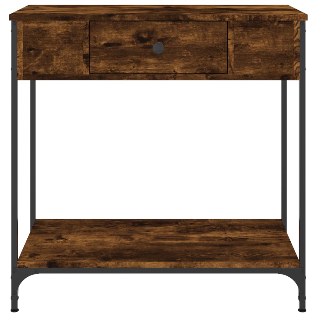Tavolino Consolle-Tavolino da soggiorno-Tavolo Rovere Fumo 75x34,5x75cm Legno Multistrato 997697
