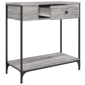 Tavolino Consolle-Tavolino da soggiorno-Tavolo Grigio Sonoma 75x34,5x75cm Legno Multistrato 472232
