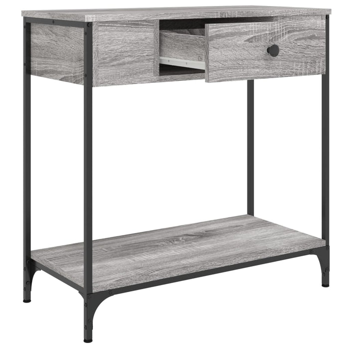 Tavolino Consolle-Tavolino da soggiorno-Tavolo Grigio Sonoma 75x34,5x75cm Legno Multistrato 472232