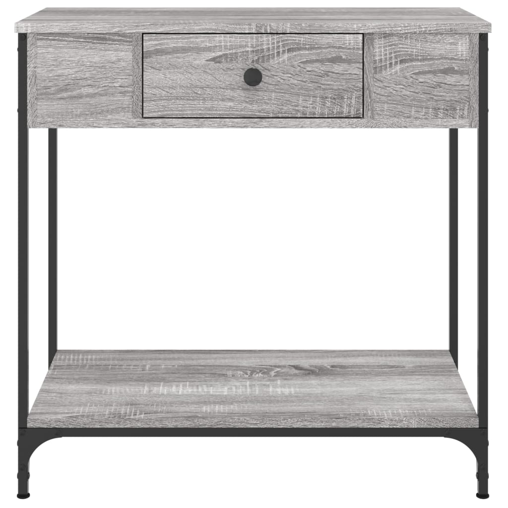 Tavolino Consolle-Tavolino da soggiorno-Tavolo Grigio Sonoma 75x34,5x75cm Legno Multistrato 472232