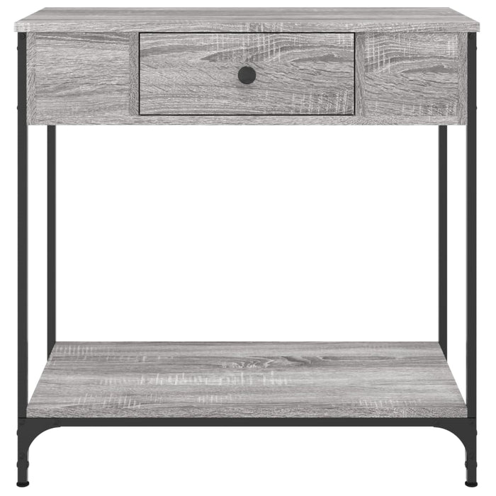 Tavolino Consolle-Tavolino da soggiorno-Tavolo Grigio Sonoma 75x34,5x75cm Legno Multistrato 472232