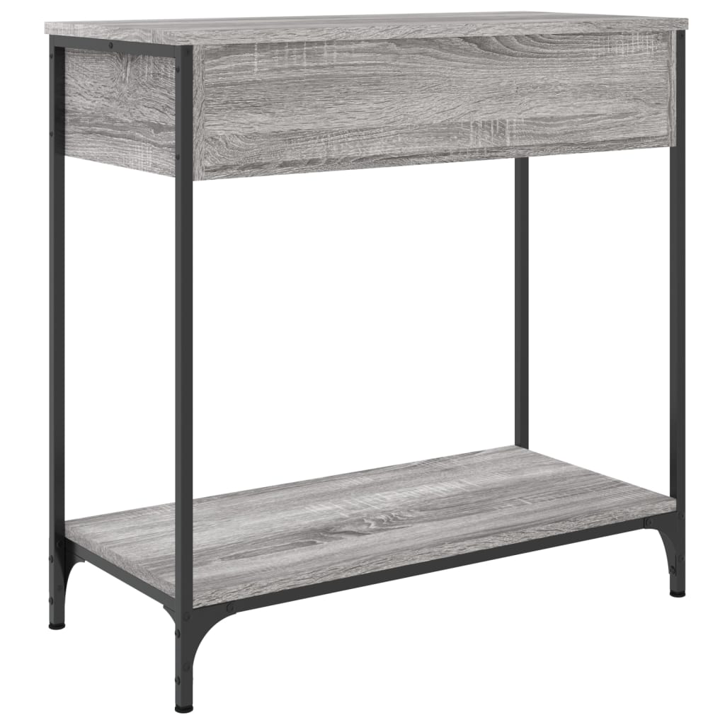 Tavolino Consolle-Tavolino da soggiorno-Tavolo Grigio Sonoma 75x34,5x75cm Legno Multistrato 472232
