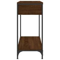 Tavolino Consolle Rovere Marrone 75x34,5x75cm Legno Multistrato 834169