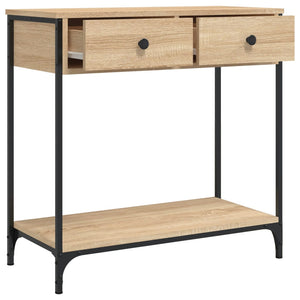 Tavolino Consolle-Tavolino da soggiorno-Tavolo Rovere Sonoma 75x34,5x75cm Legno Multistrato 532353