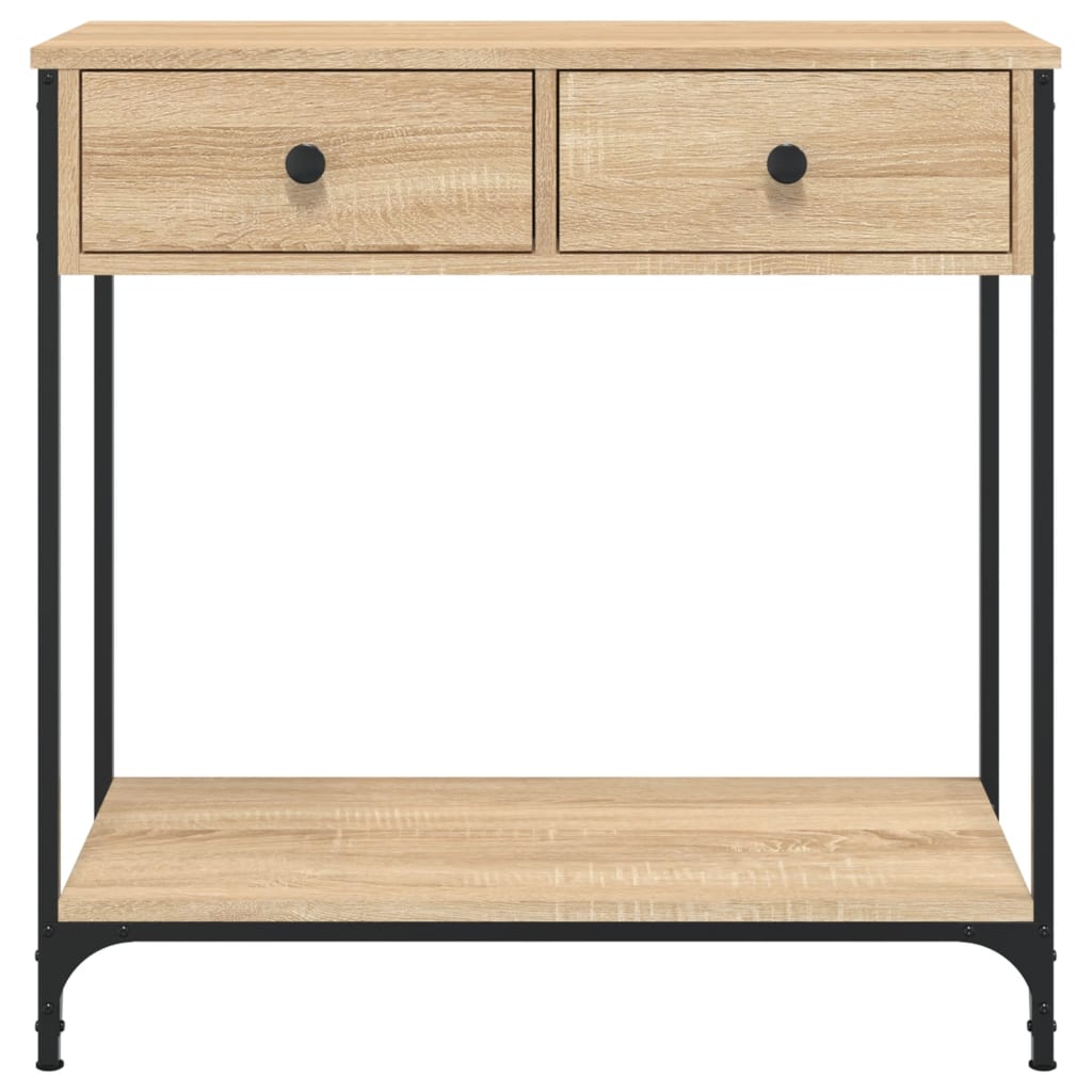 Tavolino Consolle-Tavolino da soggiorno-Tavolo Rovere Sonoma 75x34,5x75cm Legno Multistrato 532353