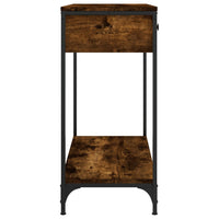 Tavolino Consolle Rovere Fumo 75x34,5x75cm Legno Multistrato