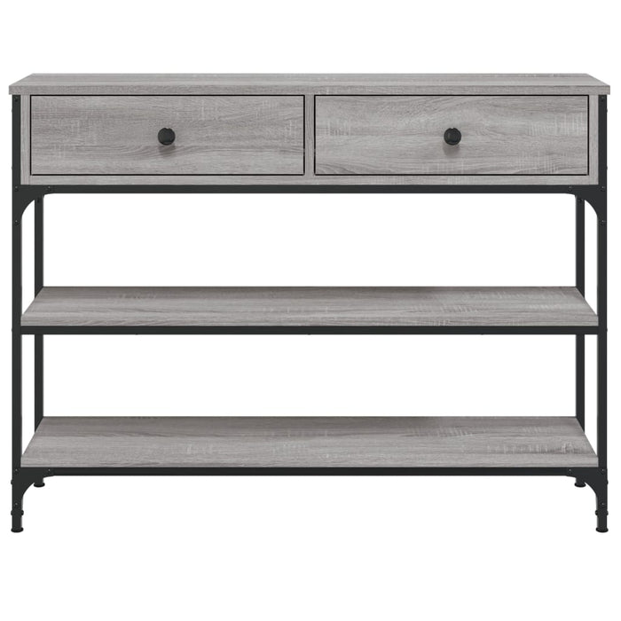 Tavolino Consolle Grigio Sonoma 100x25x75cm Legno Multistrato 834183