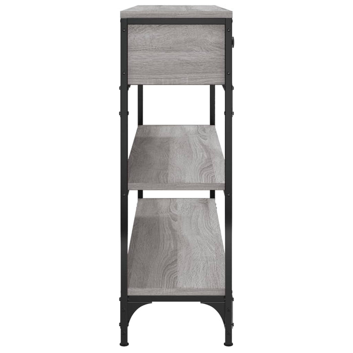 Tavolino Consolle-Tavolino da soggiorno-Tavolo Grigio Sonoma 100x25x75cm Legno Multistrato