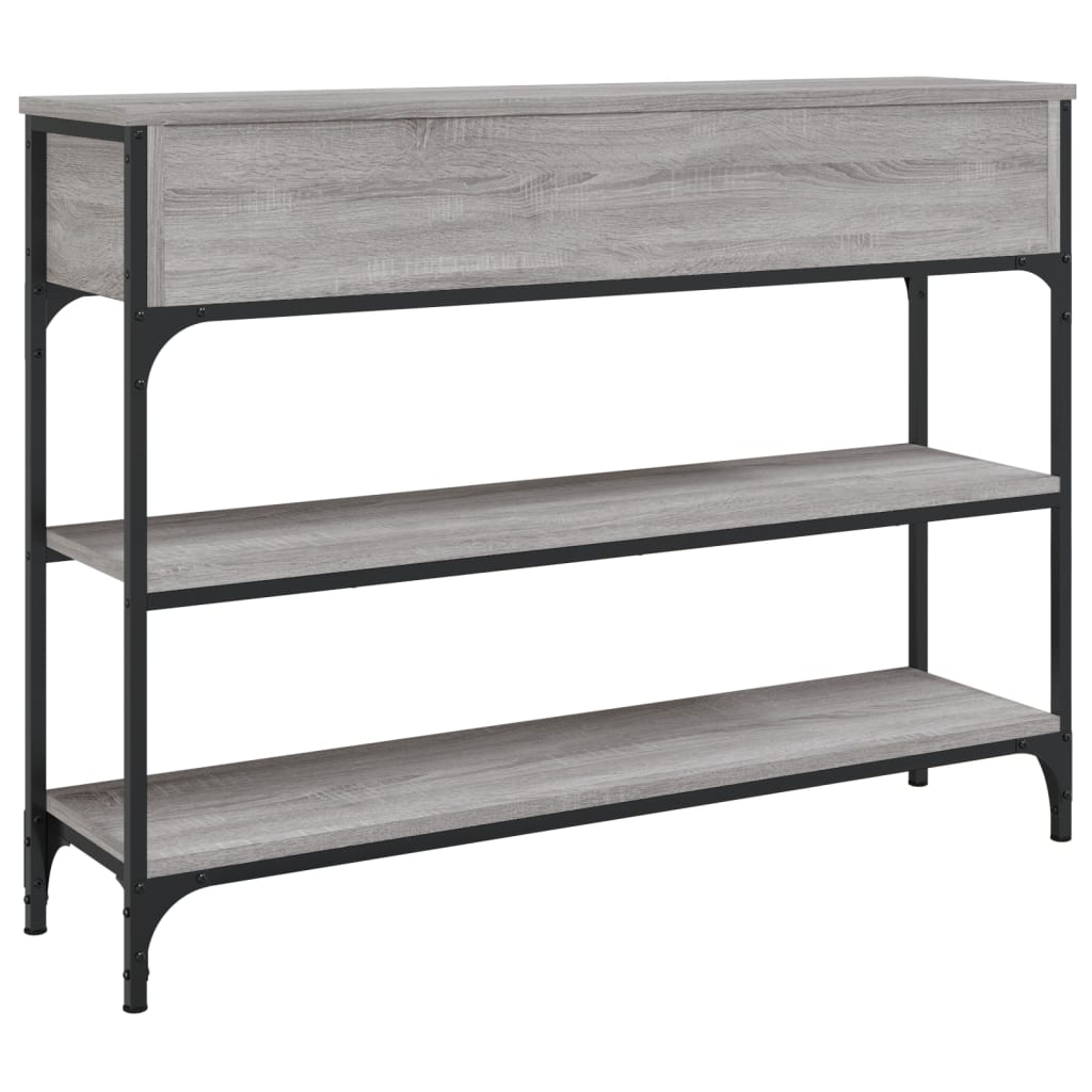 Tavolino Consolle-Tavolino da soggiorno-Tavolo Grigio Sonoma 100x25x75cm Legno Multistrato
