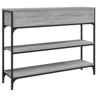 Tavolino Consolle-Tavolino da soggiorno-Tavolo Grigio Sonoma 100x25x75cm Legno Multistrato