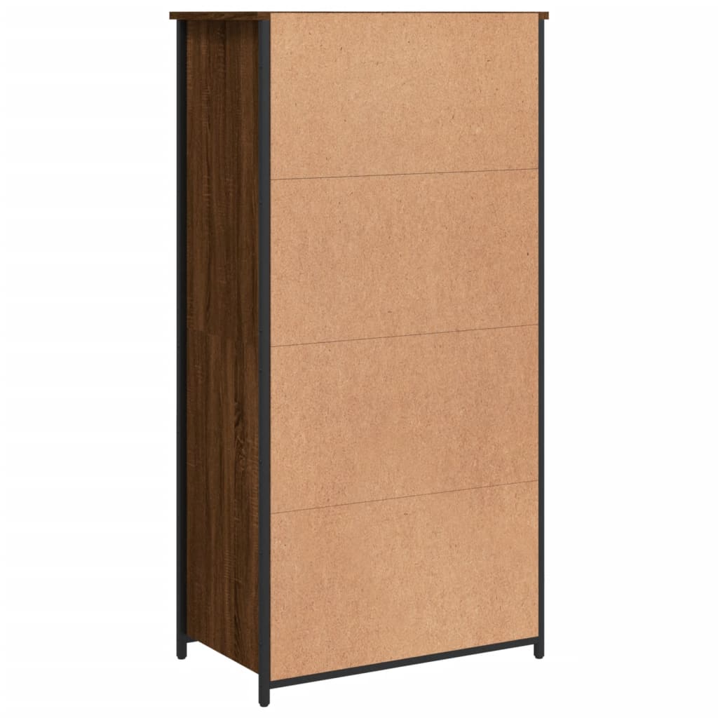 Credenza Rovere Marrone 62x36x121,5 cm in Legno Multistrato 834214