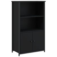 Credenza-Buffet-Armadio da cucina Nera 62x32x103,5 cm in Legno Multistrato