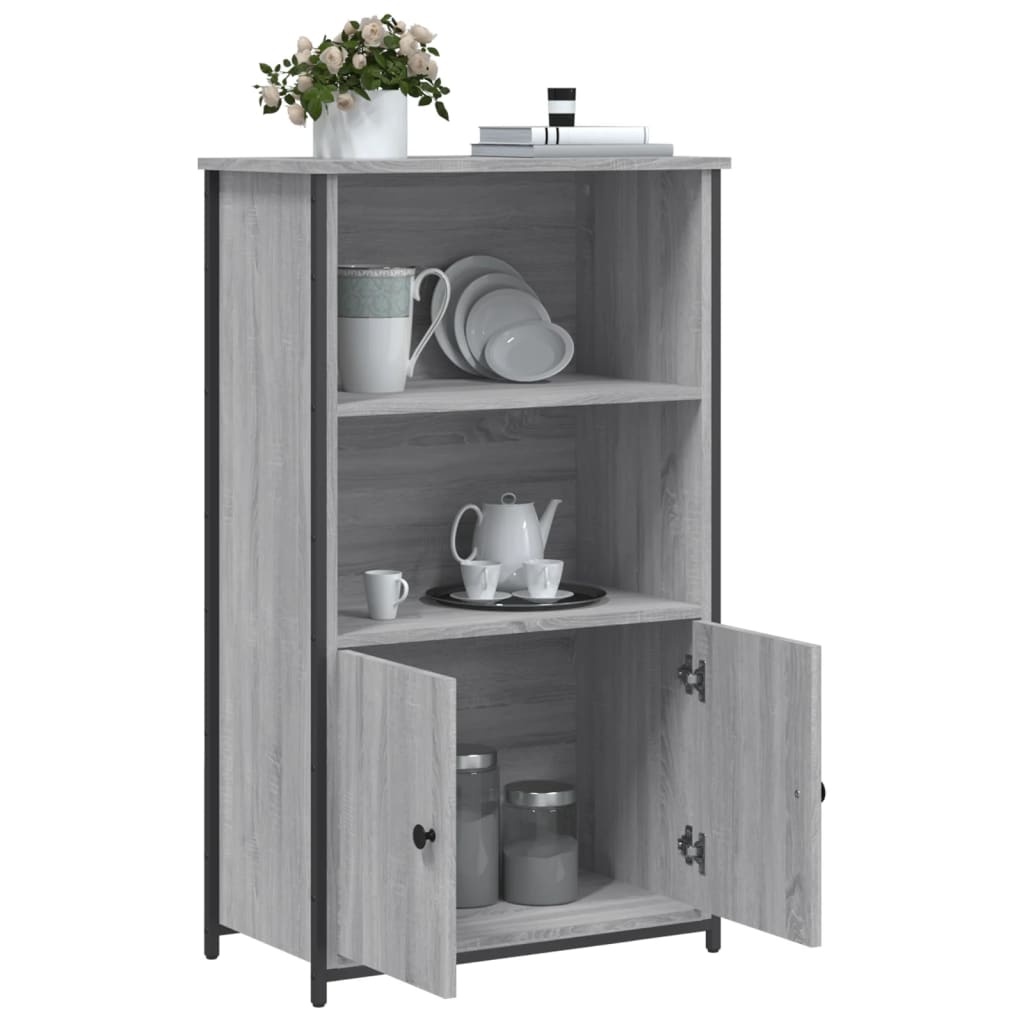 Credenza Grigio Sonoma 62x32x103,5 cm in Legno Multistrato 834218