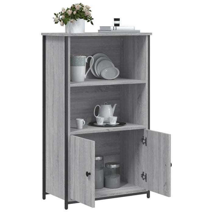 Credenza Grigio Sonoma 62x32x103,5 cm in Legno Multistrato 834218