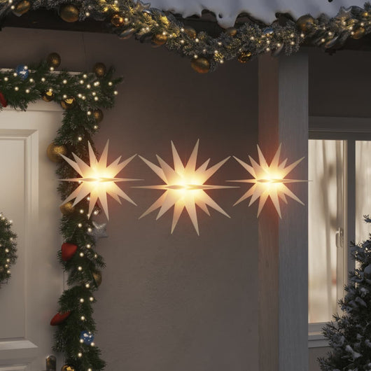 Luci di Natale con LED 3 pz Pieghevoli Bianche 356197