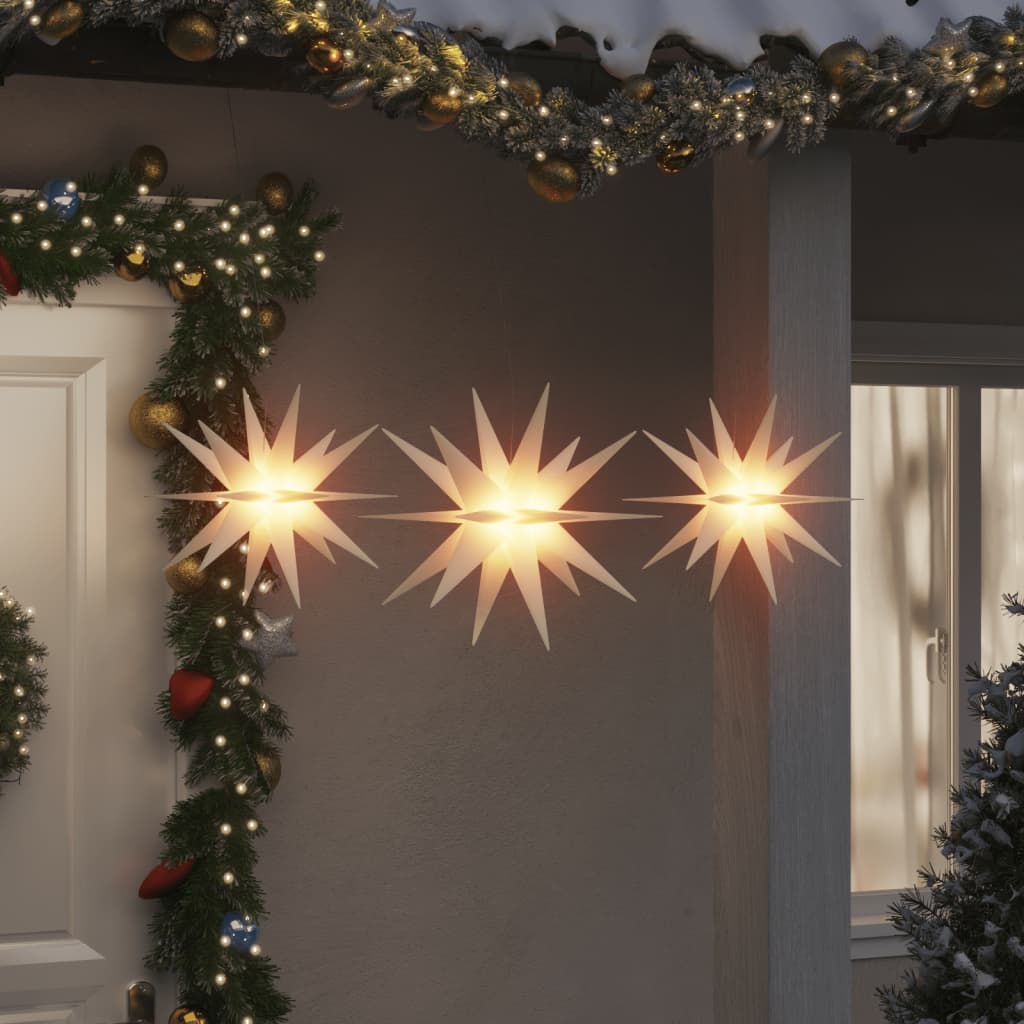 Luci di Natale con LED 3 pz Pieghevoli Bianchecod mxl 128156