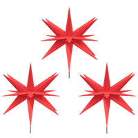 Luci di Natale con Picchi e LED 3 pz Pieghevoli Rosse 35 cm 356199