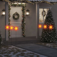 Luci di Natale con Picchi e LED 3 pz Pieghevoli Rosse 35 cm 356199