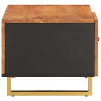 Tavolino da Salotto Marrone e Nero 80x50x40 cm Legno di Mango 356787