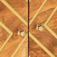 Tavolino da Salotto Marrone e Nero 80x50x40 cm Legno di Mango 356788