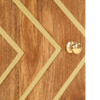 Mobile da Bagno a Parete Marrone e Nero Legno Massello di Mango 356803