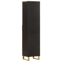 Mobile da Bagno Marrone e Nero 38x33,5x160 cm in Legno di Mango