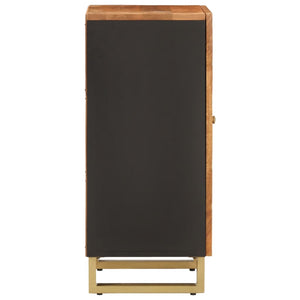 Credenza Marrone e Nera 40x33,5x75cm in Legno Massello di Mango 356807