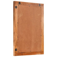 Specchio da Bagno Marrone 50x70x3 cm in Legno di Mango e Vetro 356814