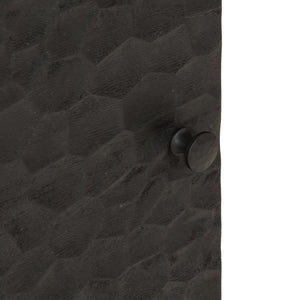 Comodino Nero 40x33x46 cm in Legno Massello di Mango 356815