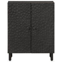 Credenza-Buffet-Armadio da cucina Nera 60x33x75 cm in Legno Massello di Mango 395030