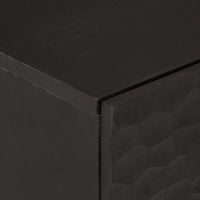 Credenza-Buffet-Armadio da cucina Nera 60x33x75 cm in Legno Massello di Mango 519805