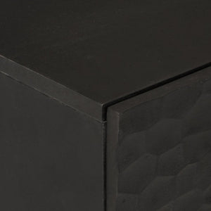 Credenza-Buffet-Armadio da cucina Nera 60x33x75 cm in Legno Massello di Mango 519805